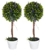 HOMCOM Kunstpflanze Lavendel 2er-Set Künstliche Pflanzen 60 Produktbild-Vorschau 1