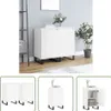 A collage of images showing white sideboards with black legs, displayed in a room setting and as individual product shots. Náhled obrázku produktu