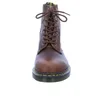 A front view of a brown leather boot. Produktbild-Vorschau