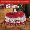 Runde Tischdecke, Weihnachtsdekoration Blumen Tischdecke Produktbild-Vorschau 3