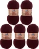 5 x 100g Strickgarn Zebra zweifarbige Strickwolle Häkelgarn Produktbild-Vorschau 1