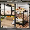 Outsunny Servierwagen Barbecue Trolley Gartenrollwagen mit Produktbild-Vorschau 6