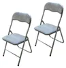 Klappstuhl 2er Set Dima Fabric Grau Produktbild-Vorschau 1