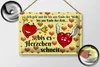 Blechschild Spruch 30x20cm Geh mit dir bis Herzen schneit Produktbild-Vorschau 2