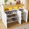 Merax Sideboard Schuhschrank mit LED, 3 Türen, Wellenfront Produktbild-Vorschau 4