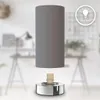Lampe de table en tissu gris I fonction tactile I 3 fois Voir les images du produit 4