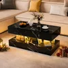 UnboxG Couchtisch 100x50 cm Schwarz in Marmoroptik mit Produktbild-Vorschau 5
