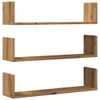 Wandregale 3 Stk. Artisan-Eiche 80x18x18 cm Holzwerkstoff Produktbild-Vorschau 1