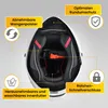 Motorrad Integralhelm mit Doppelvisier, Hochwertiger Produktbild-Vorschau 3