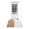 A white air cooler with its cooling pads disassembled, presented on a white background. Produktbild-Vorschau