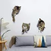 3D Katzen Wandtattoo Kombination WC-Aufkleber Wandsticker Produktbild-Vorschau 4