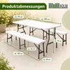 TRUTZHOLM Bierzeltgarnitur 3-teilig klappbar, 1 Tisch & 2 Produktbild-Vorschau 3