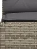 vidaXL Gartensofa ohne Armlehnen mit Kissen Grau Poly Produktbild-Vorschau 8