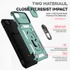 An exploded view of a phone case with callouts highlighting its features. Produktbild-Vorschau