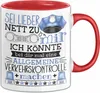 Polizist Tasse Geschenk Polizei Sei Lieber Nett Zu Mir Ich Produktbild-Vorschau 1