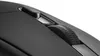 A close-up shot of the scroll wheel and buttons on a black computer mouse. Produktbild-Vorschau