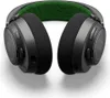 A pair of black and green gaming headphones shown from a top-down perspective against a white background. Produktbild-Vorschau