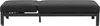 A side view of a dark gray chaise lounge with a black metal frame, shown against a white background. Produktbild-Vorschau