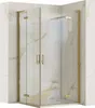 Rea Duschkabine Hugo Double 80X100 Brush Gold Produktbild-Vorschau 1