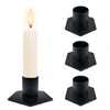 4x Kerzenhalter Eisen Schwarz Stabkerzen 22mm Kerzenständer Produktbild-Vorschau 4
