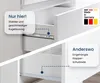Kommode 76cm breit mit 4 Schubladen Kommode weiß schmal Produktbild-Vorschau 5