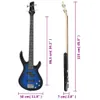 vidaXL E-Bass für Anfänger mit Tasche Blau und Schwarz 4/4 Produktbild-Vorschau 13