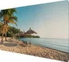 Sandstrand mit Palmen Schreibtischunterlage 89x40cm XXL Produktbild-Vorschau 1
