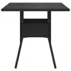 vidaXL Tavolo da giardino con piano in vetro nero 80x80x75 Anteprima dell’immagine prodotto 5