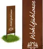 Relaxdays Edelrost Gartendeko, Wohlfühloase, HB: 85x28 cm, Produktbild-Vorschau 1