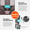 Collage of marketing images and text highlighting features of a car seat. Náhled obrázku produktu