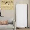 A room divider is shown next to a sofa, with text overlays highlighting its features. Anteprima dell’immagine prodotto