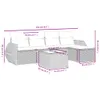 The Living Store 6-tlg. Garten-Sofagarnitur mit Kissen Produktbild-Vorschau 4