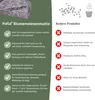 A marketing image for a flower meadow mat, showing its features and comparing it to other products. Produktbild-Vorschau
