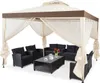 Gartenpavillon, 3x3M, Dachplane, Sonnenschutz Pavillon, Produktbild-Vorschau 1