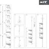 MSV scaffale telescopico per bagno scaffale angolare per Anteprima dell’immagine prodotto 6