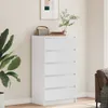 vidaXL Zásuvková skříňka bílá 60x36x103 cm Dřevěný materiál Náhled obrázku produktu 2