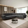 Ecksofa VOLARE L-Form, Ottomane links, Chenille Storm in Produktbild-Vorschau 1
