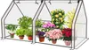 A mini greenhouse filled with various potted plants. Produktbild-Vorschau