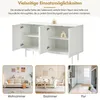 MODFU Kommoden Modern minimalistisches reinweißes Sideboard Produktbild-Vorschau 4