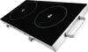 A dual induction cooktop with a black glass surface and silver trim. Náhled obrázku produktu
