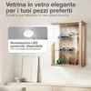 K-Möbel Pensile in vetro in faggio (80x60x25 cm) con 2 Anteprima dell’immagine prodotto 5