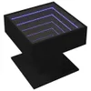 vidaXL LED konferenční stolek černý 50x50x45 cm materiál na Náhled obrázku produktu 3