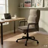 home24 Bürodrehstuhl - Strukturstoff / Eisen Produktbild-Vorschau 3