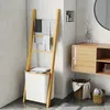 HOMCOM Badregal, 2-in-1 Badezimmerregal mit 3 Stangen Produktbild-Vorschau 8