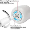 Close-up view of the blade attachment mechanism of a food processor, highlighting its features. Produktbild-Vorschau