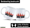 Huuraa Kaffeetasse Grill King Flammen 330ml Weiß Keramik Produktbild-Vorschau 2