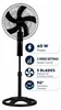 Opviq, Kumtel KTF-395, Standventilator, Schwarz,100% ABS, Produktbild-Vorschau 1