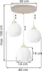 Eliza White Pendelleuchte Kaschmir Gold – 3 flammig E27 Produktbild-Vorschau 6