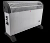 A white and black electric heater with a turbo fan, shown on a black background. Produktbild-Vorschau