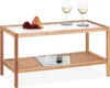 Relaxdays Beistelltisch, Wohnzimmertisch mit Glasablage, Produktbild-Vorschau 1